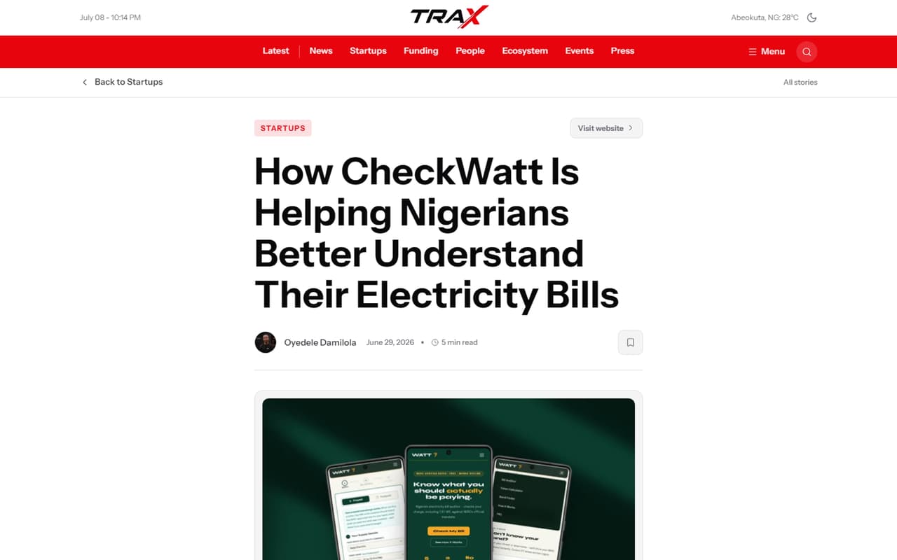 Trax article reader, product design by Talodabioluwa Paul
