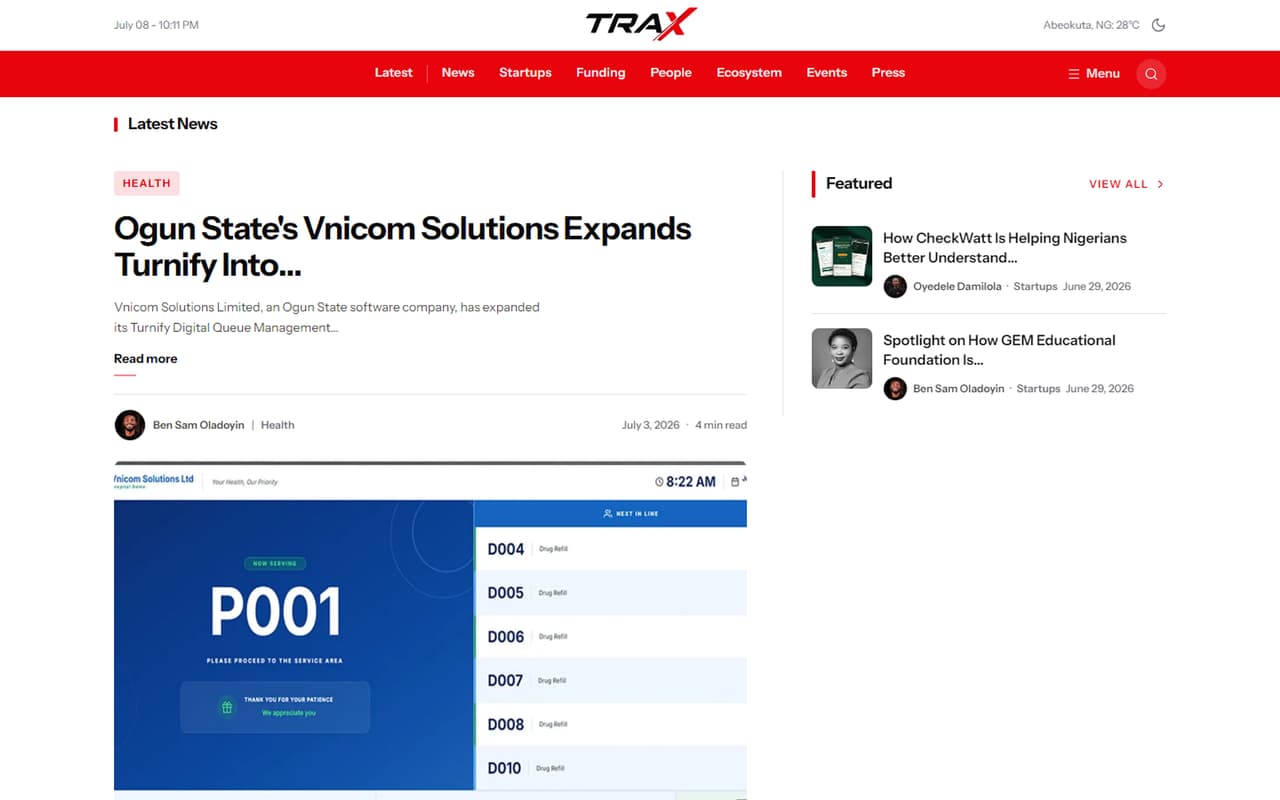 Trax product design, Trax Media Ltd., Jul 2026